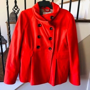 Womens Orange Old Navy Pea Coat Size L